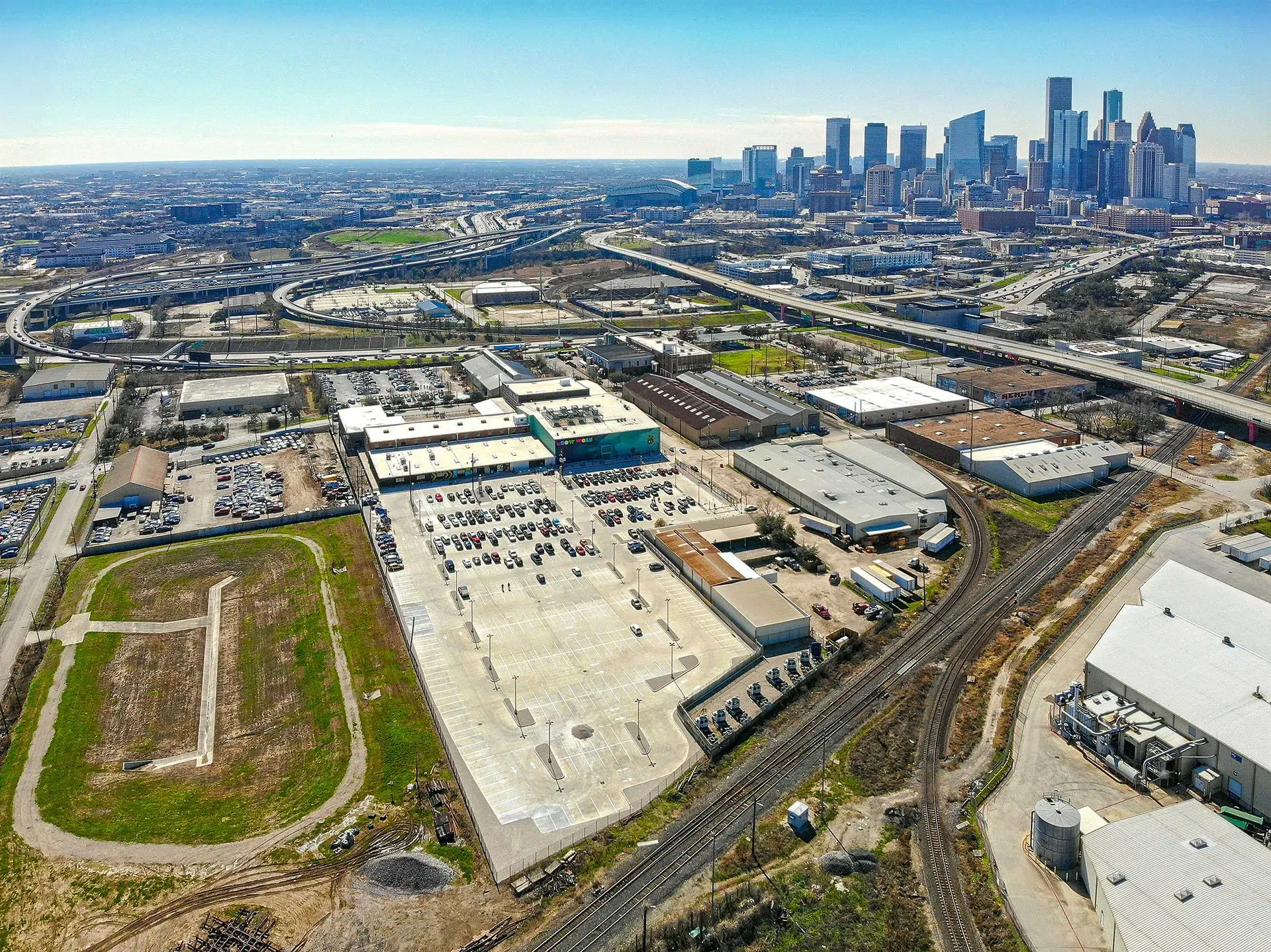 Houston's Warehouse District Landscape Showing One of DEALco's Flagship Historical Properties